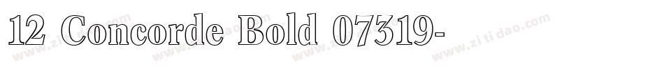 12 Concorde Bold 07319字体转换